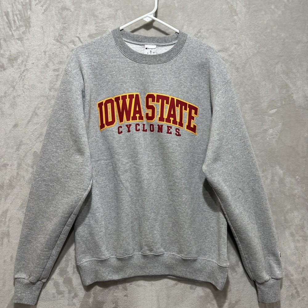 Vintage Iowa State Cyclones Mens Size M Champion Crewneck Sweater Gray